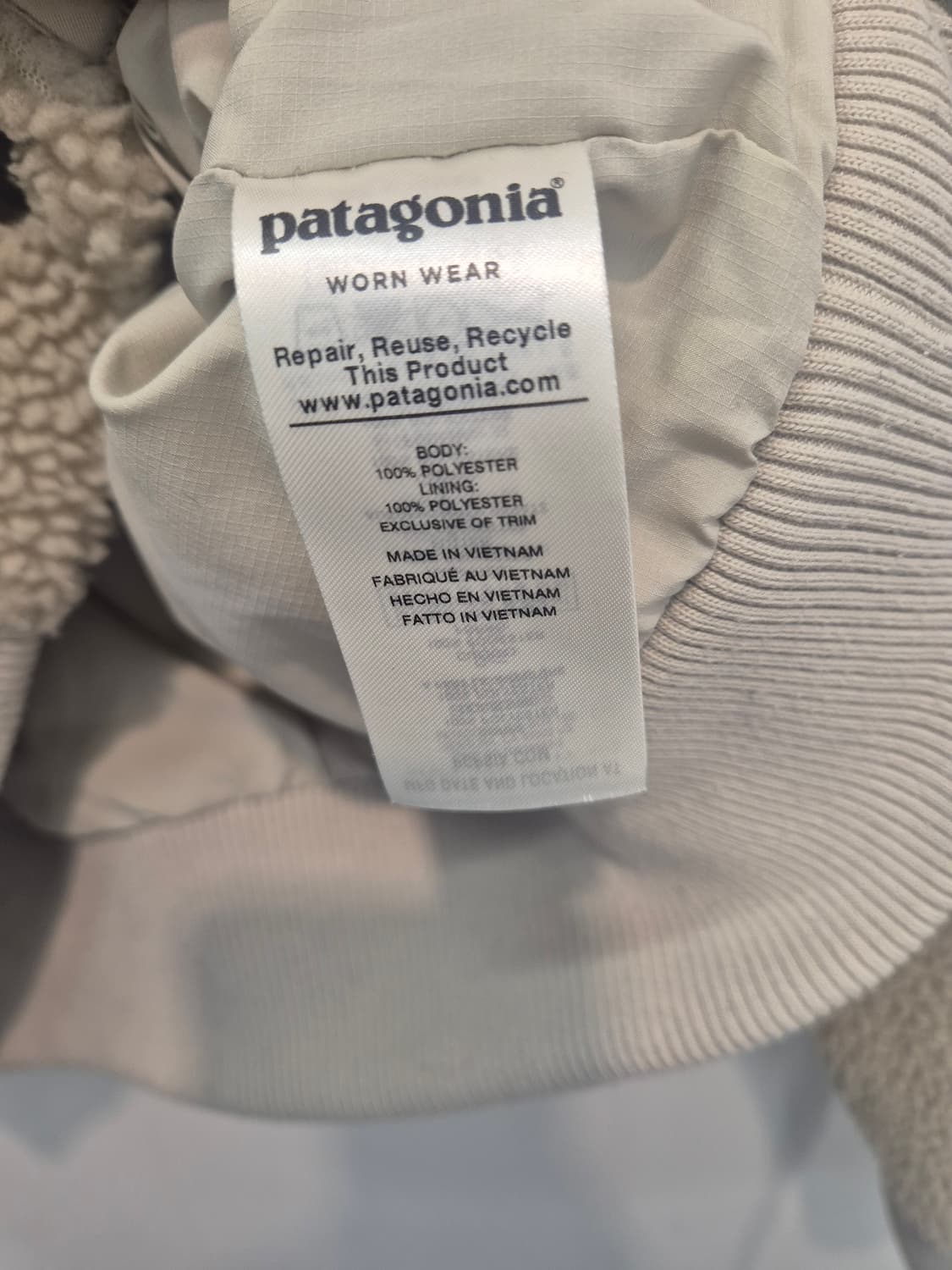 파타고니아 숄카라 플리스 자켓 아이보리 S 상품이미지4