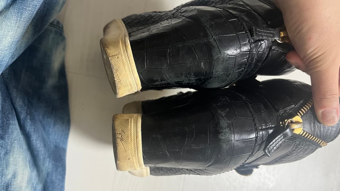 쥬세페 자노티 37.5 블랙 흰창 웨지스니커즈 상품이미지6