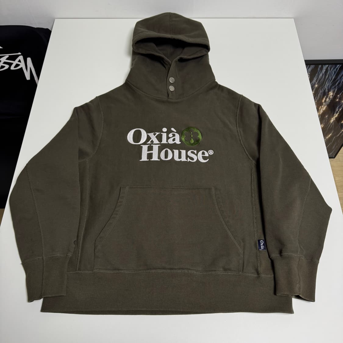 Oxia House 카키색 후드티 S 상품이미지1