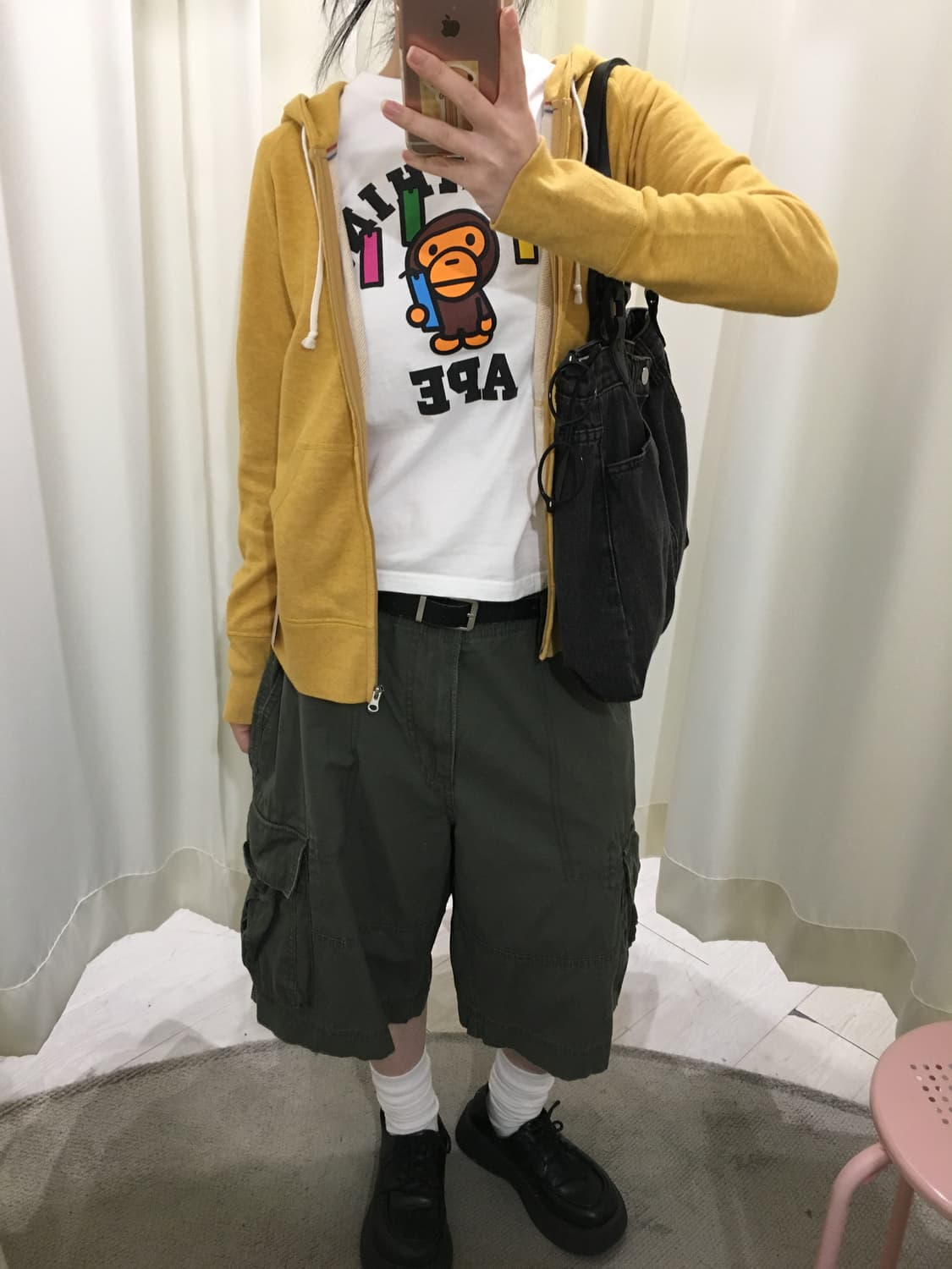 aigle yellow hoodie 상품이미지5