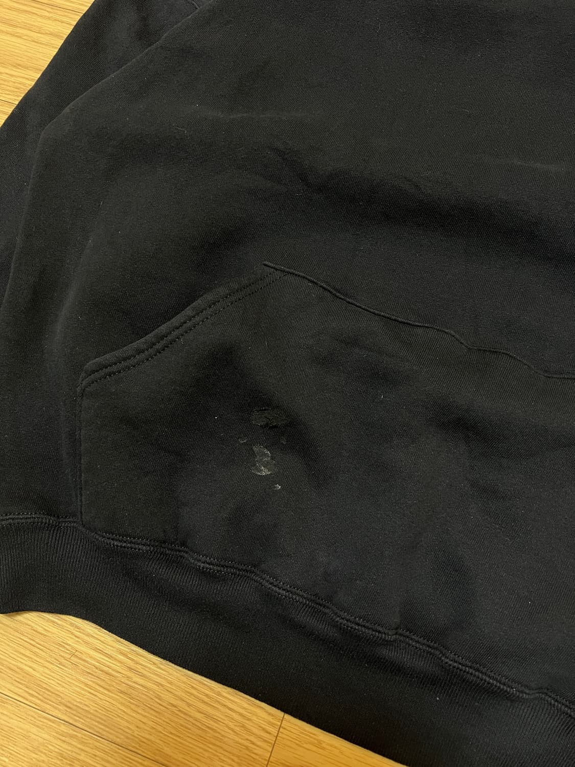 90s USA 러셀 빈티지 후드 블랙 XL 상품이미지7