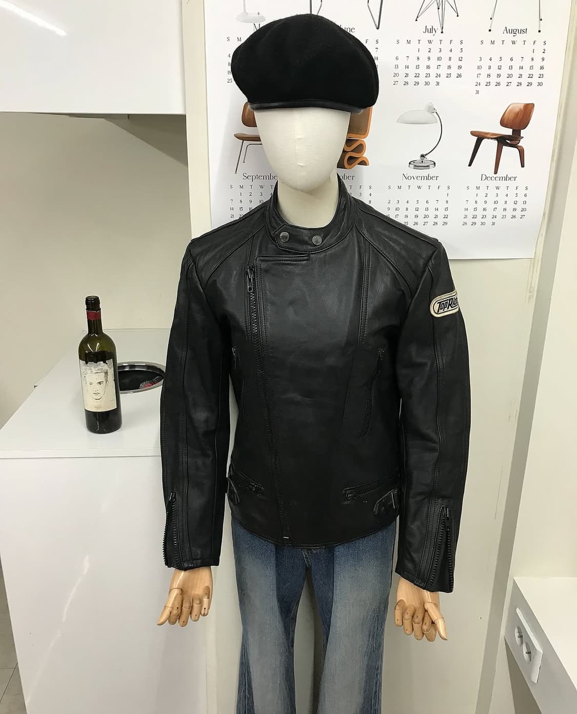 빈티지 레더 라이더 바이커 자켓 상품이미지6