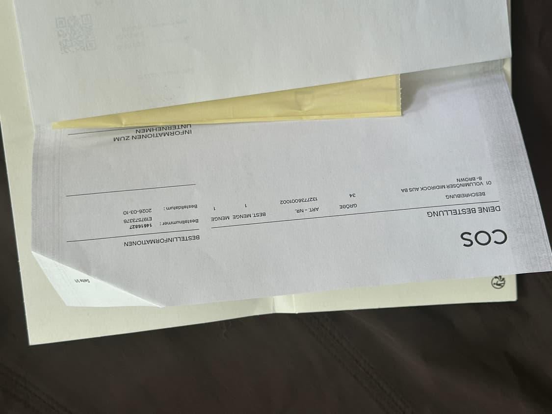 코스 볼류미너스 코튼 미디 스커트 34 브라운 상품이미지4
