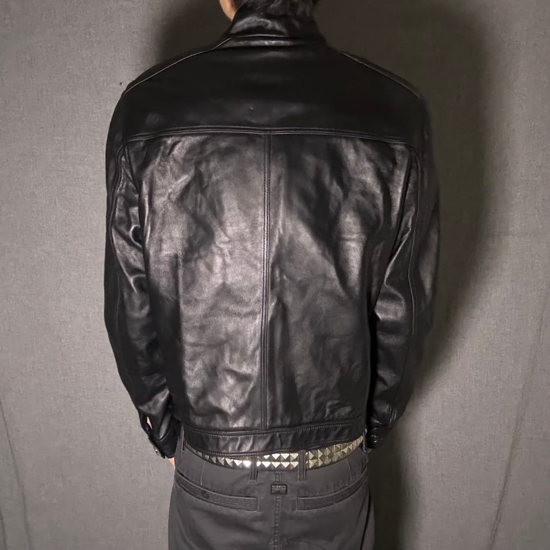 lamb skin pocket leather jacket 상품이미지5