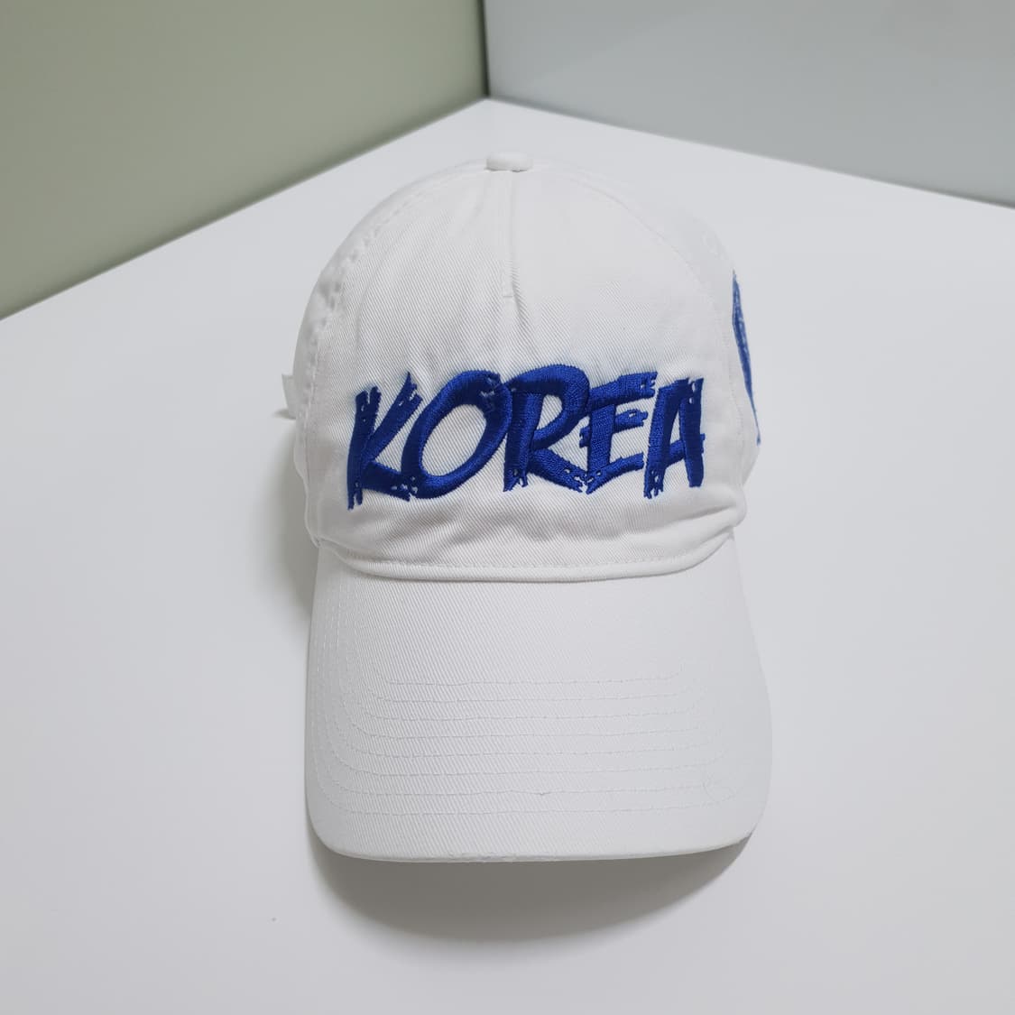 OS) 나이키 코리아 축구협회 국대 빅로고 자수 볼캡 화이트 블루 상품이미지2