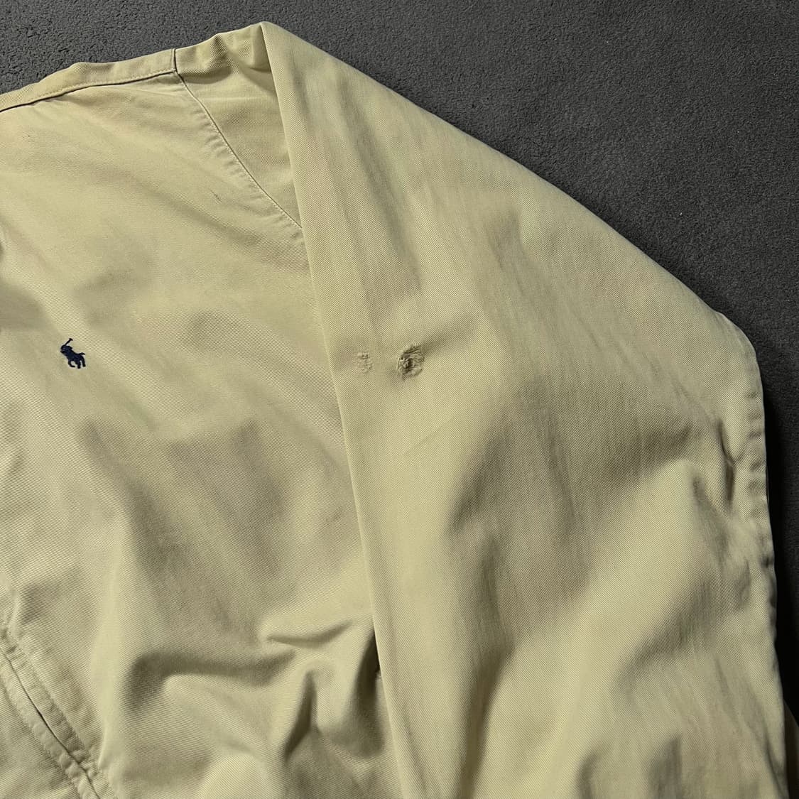 90's 폴로 베이지 스윙톱 블루종 자켓 상품이미지4