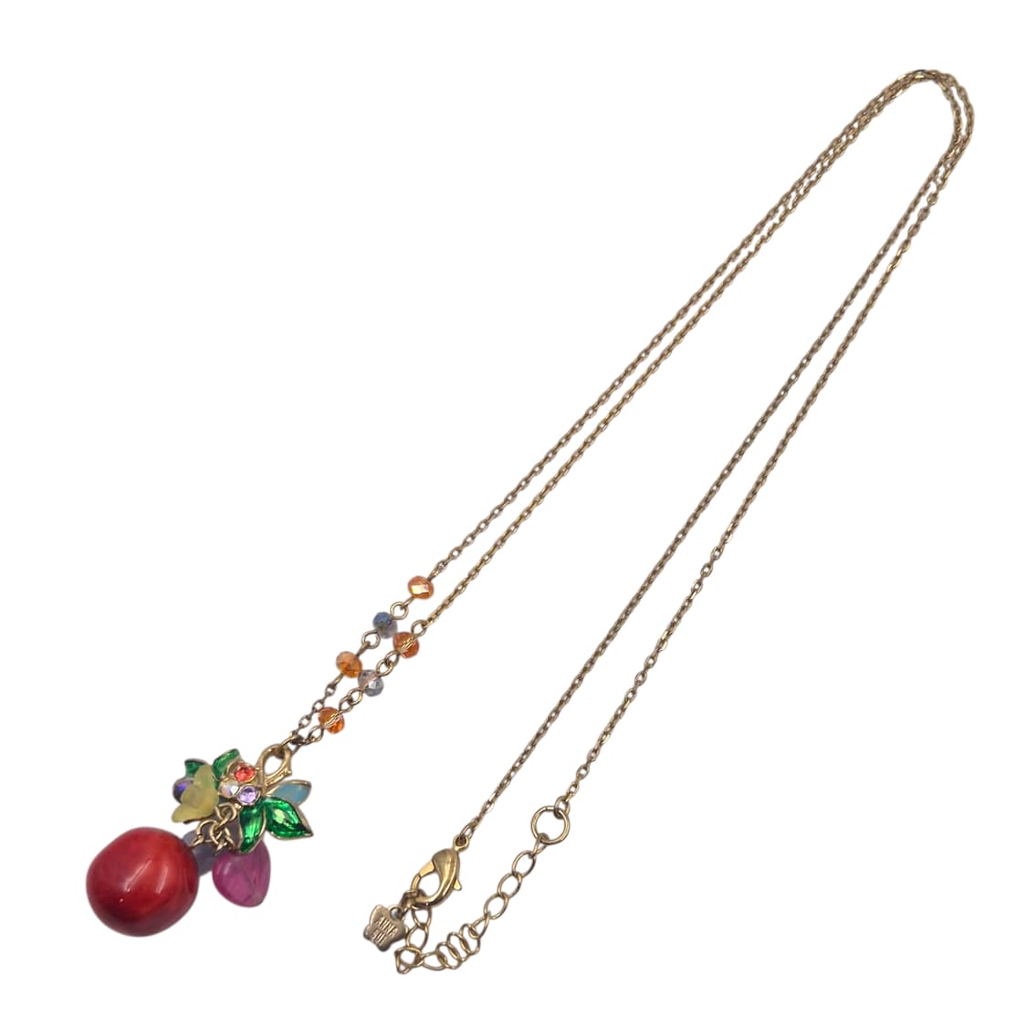 07s 안나수이 빅 체리&꽃잎 레이어드 목걸이 상품이미지2