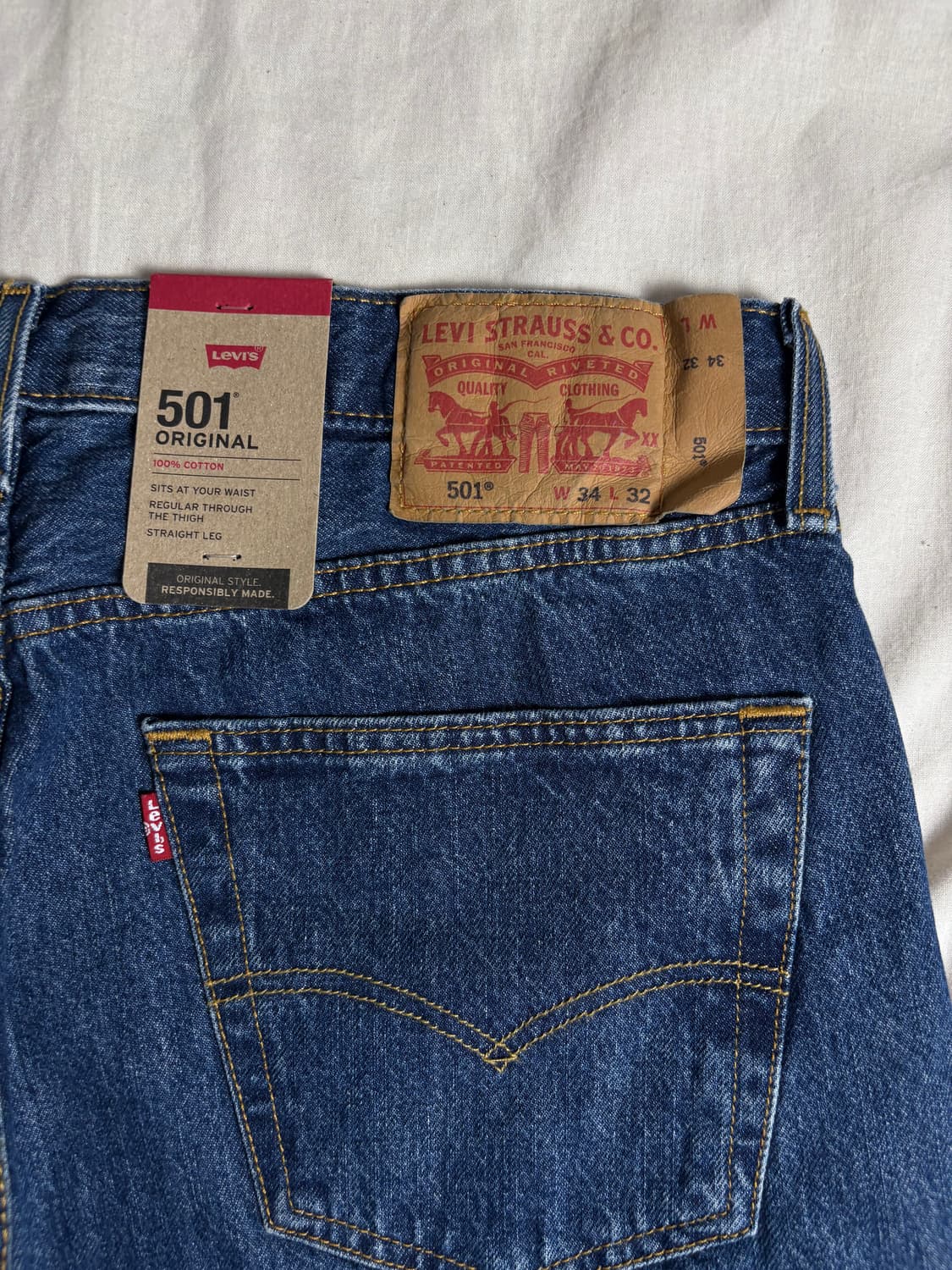 Levi's 리바이스 501 데님팬츠 W34 L32 상품이미지3