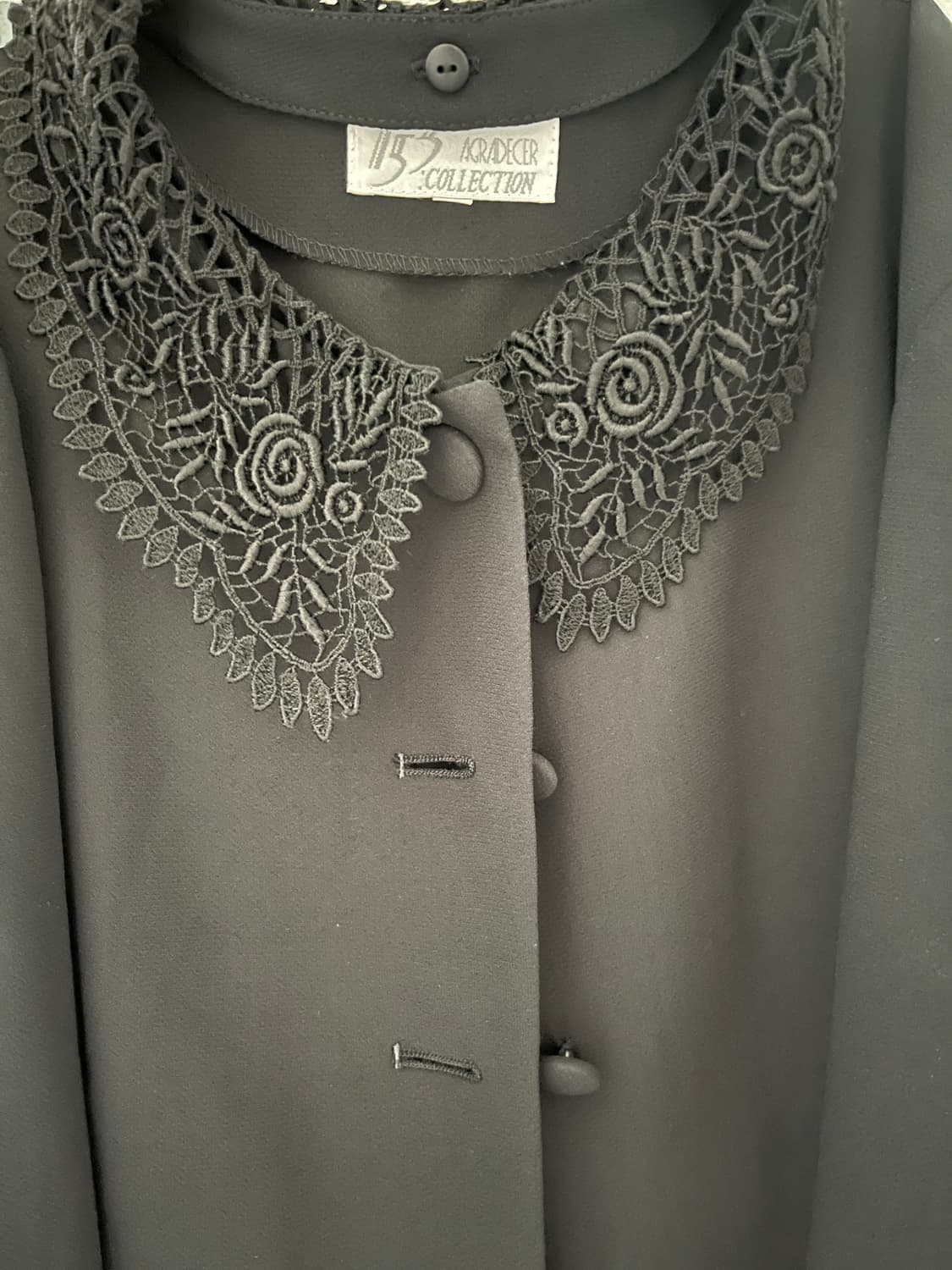 Black Lace Collar Jacket 상품이미지2