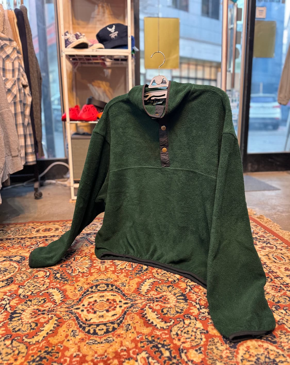 made in USA 빈티지 울리치 플리스 스냅티 "XL" (497) 상품이미지1