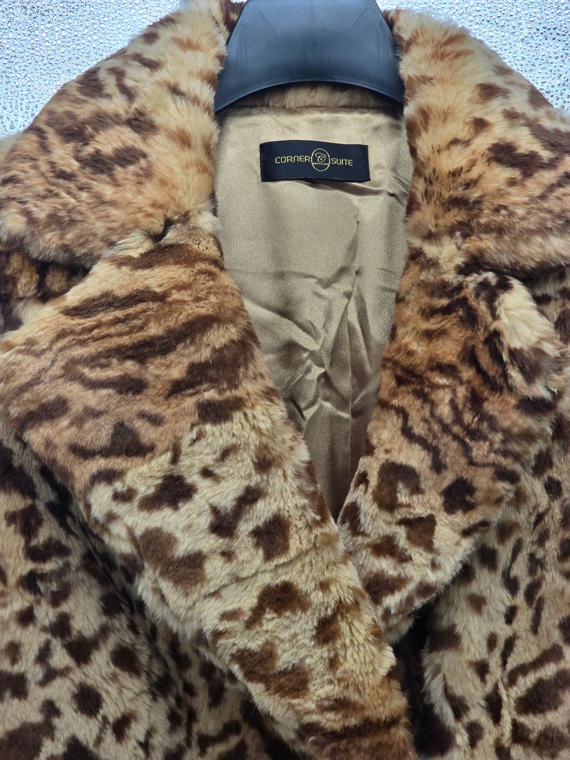 Leopard 토끼털 퍼 코트 상품이미지6