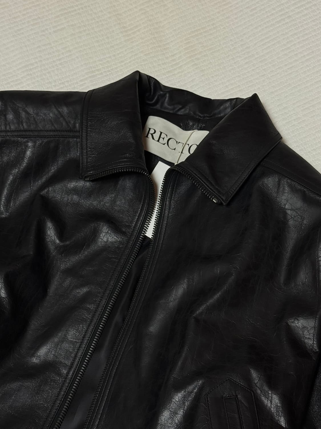 [S] 24FW렉토 빈티지크랙 레더자켓 상품이미지2