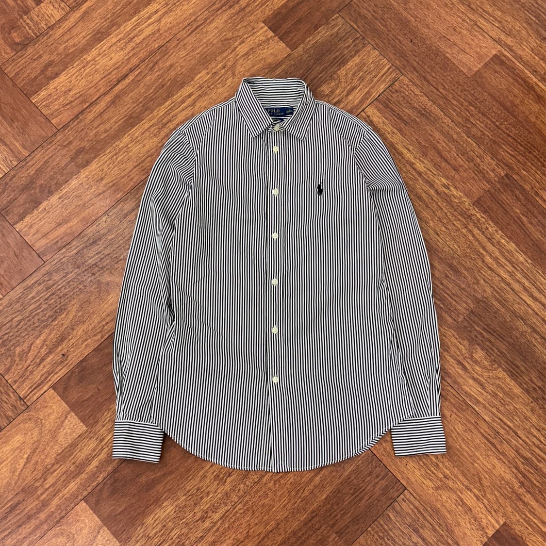 여성용 44 폴로 랄프로렌 커스텀핏 스트라이프 남방 셔츠  상품이미지1