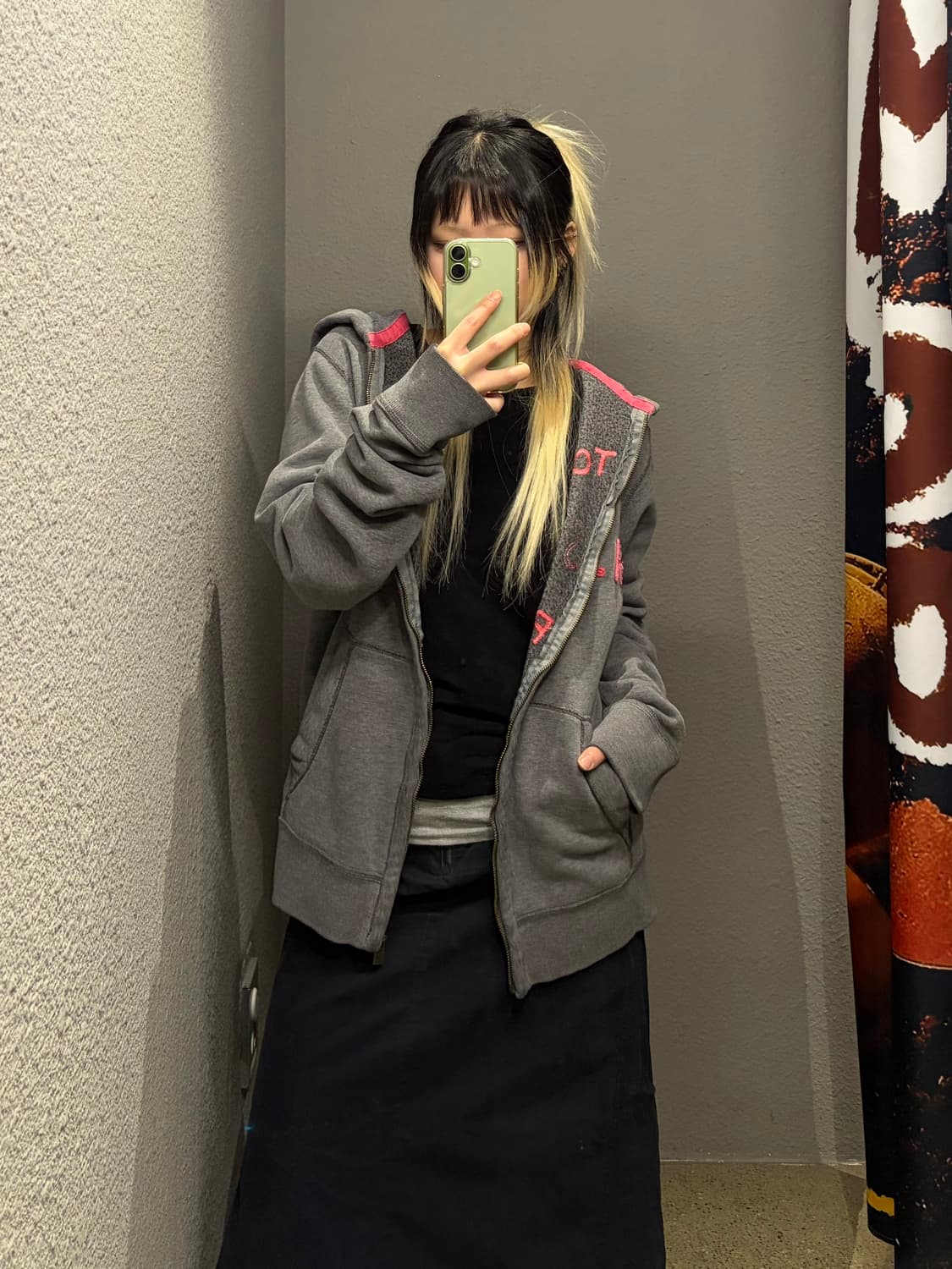 홀리스터 핑크 그레이 후드집업 상품이미지3