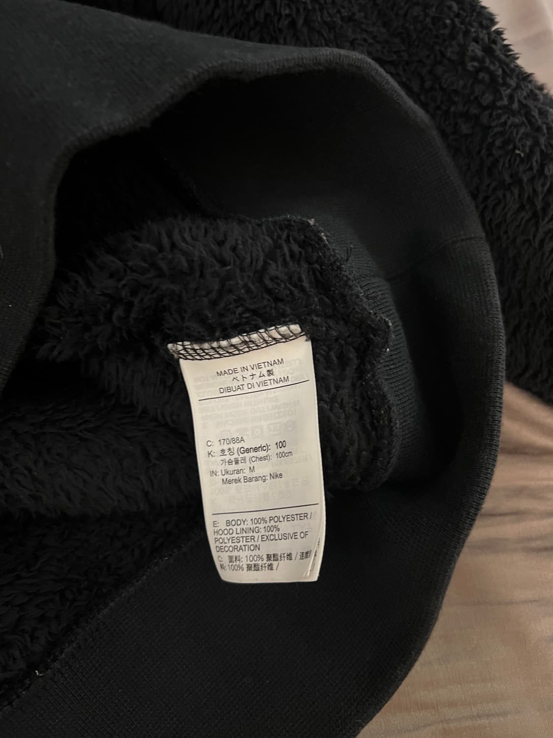 나이키 조던 후리스 후드 검정 M 상품이미지4