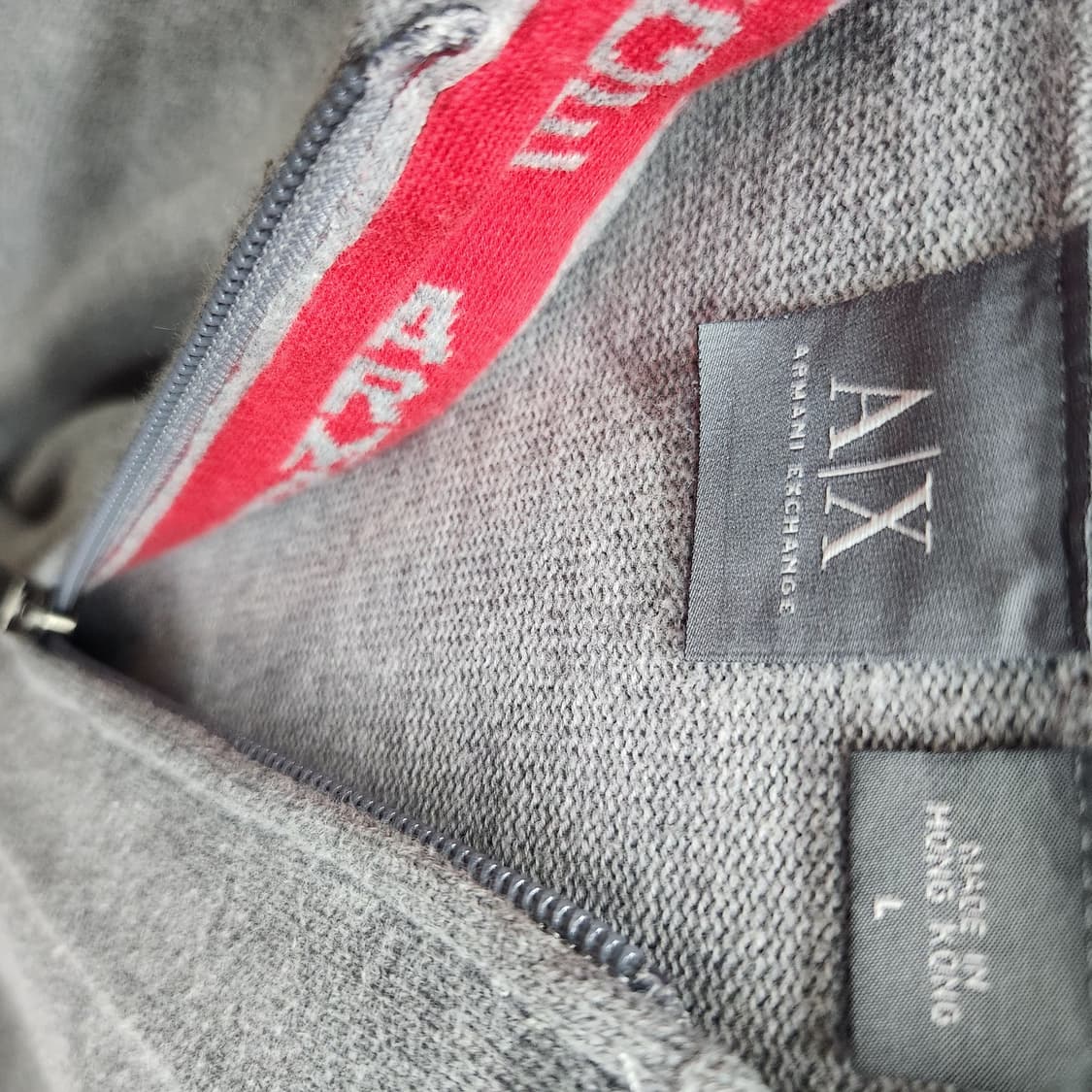 아르마니 익스체인지 코튼 니트 사이드라인 후드집업L(L~XL) 상품이미지5