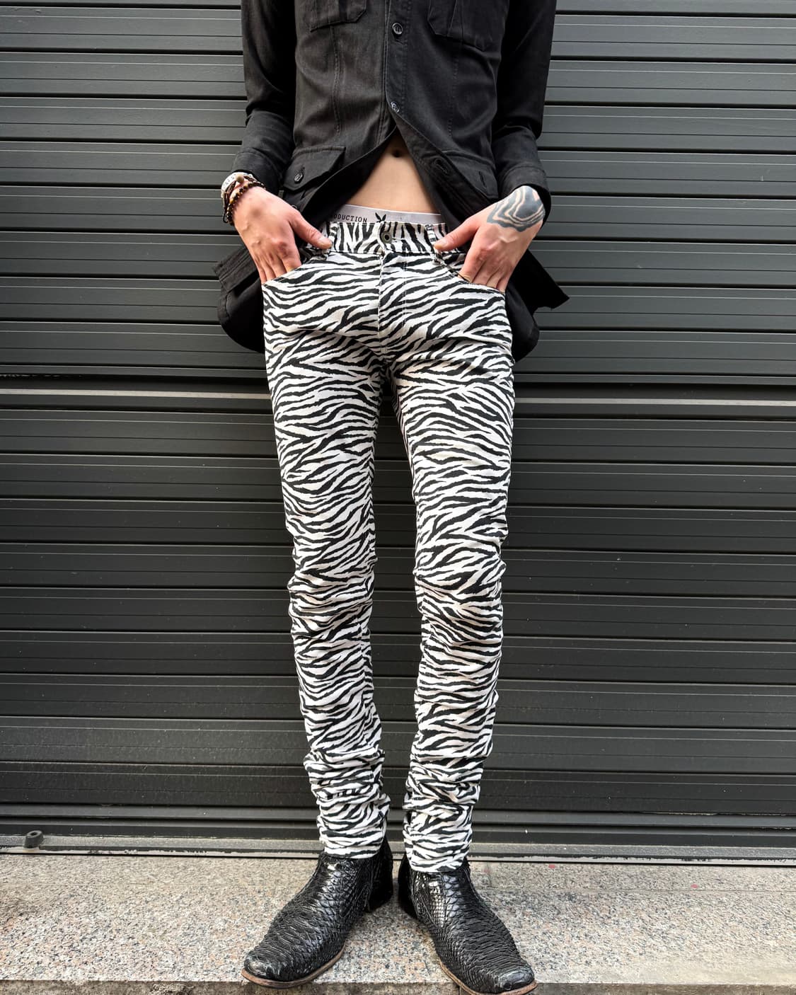 APRIL77 – Zebra Skinny Pants 상품이미지1
