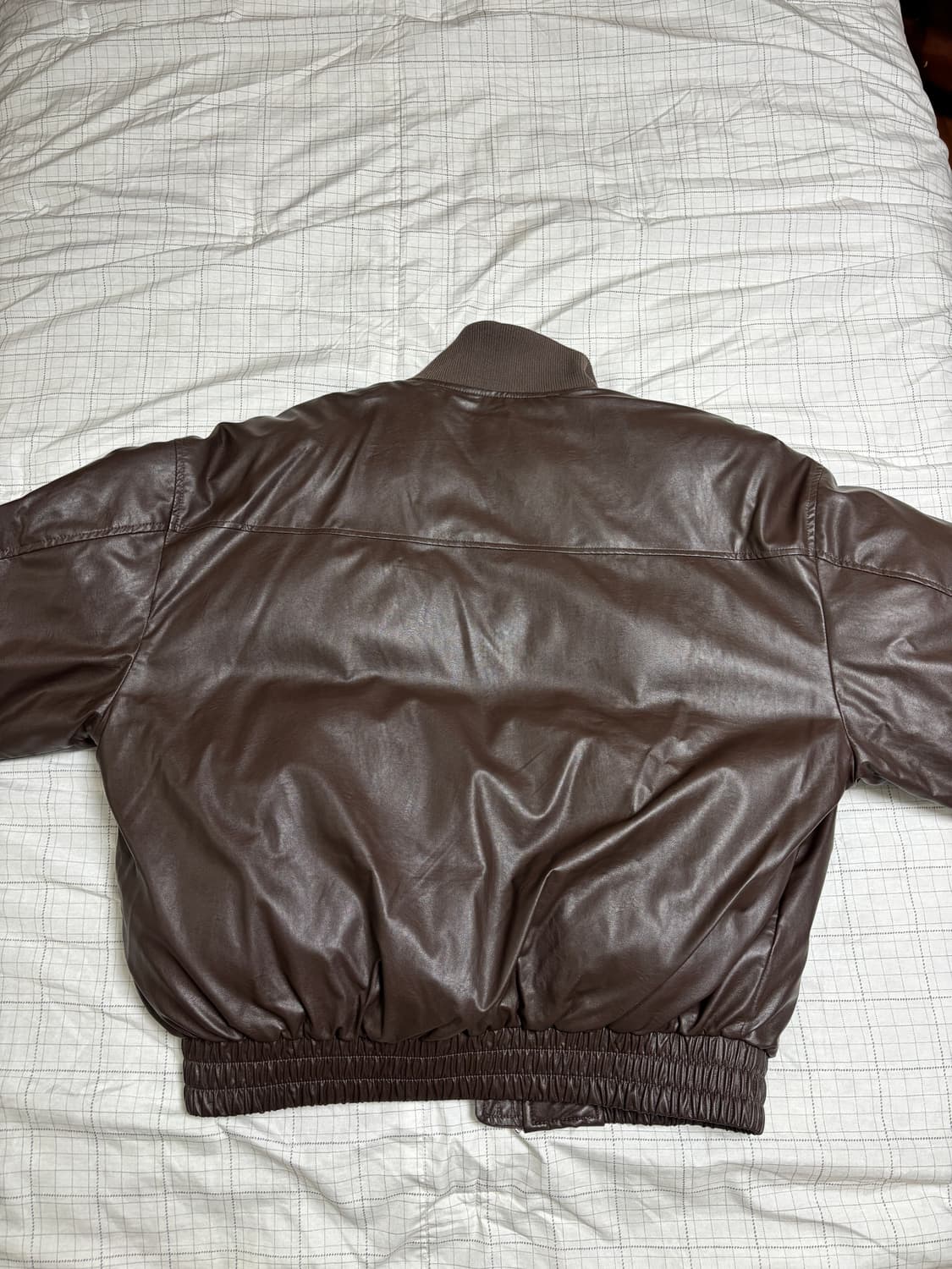 secondmono 레더 블루종 자켓 브라운 L 상품이미지3