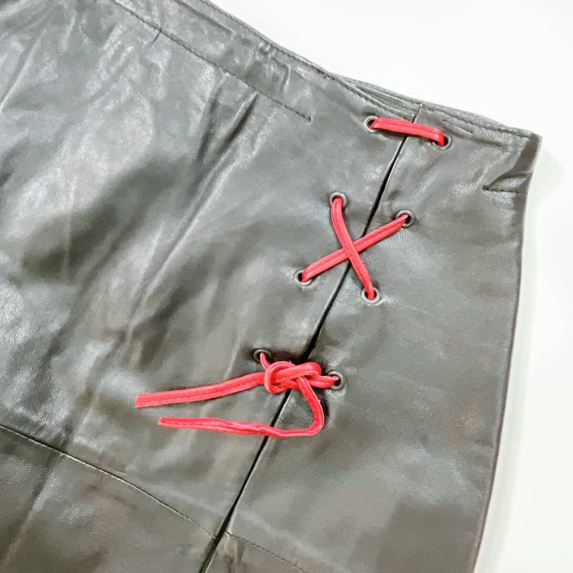 발렌티노 레더 레이스 스커트 상품이미지2