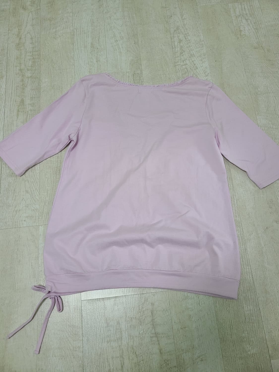 핑크 보라색 레이어드 티 상품이미지2