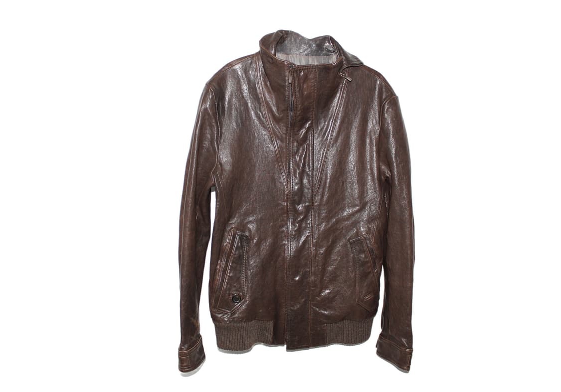 WOOYOUNGMI 우영미 하이넥 고트스킨 레더 바이커 자켓 상품이미지10