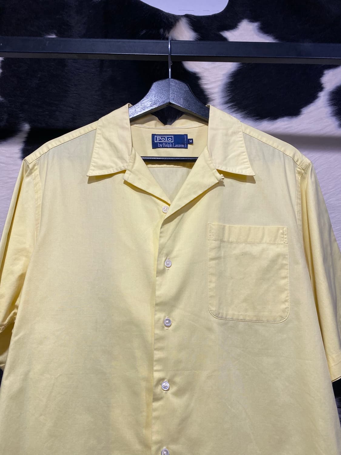 Polo Ralph Lauren 옐로우 오픈 칼라 코튼 하프 셔츠 상품이미지2