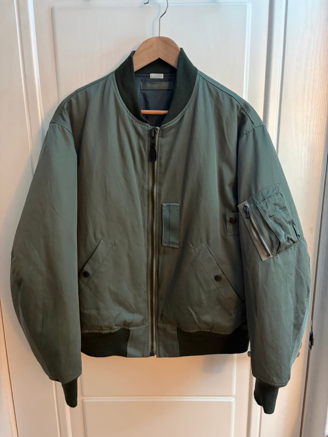 [2]아프레쎄 실크 플라이트자켓 ma1 에크루별주 a.presse 상품이미지1