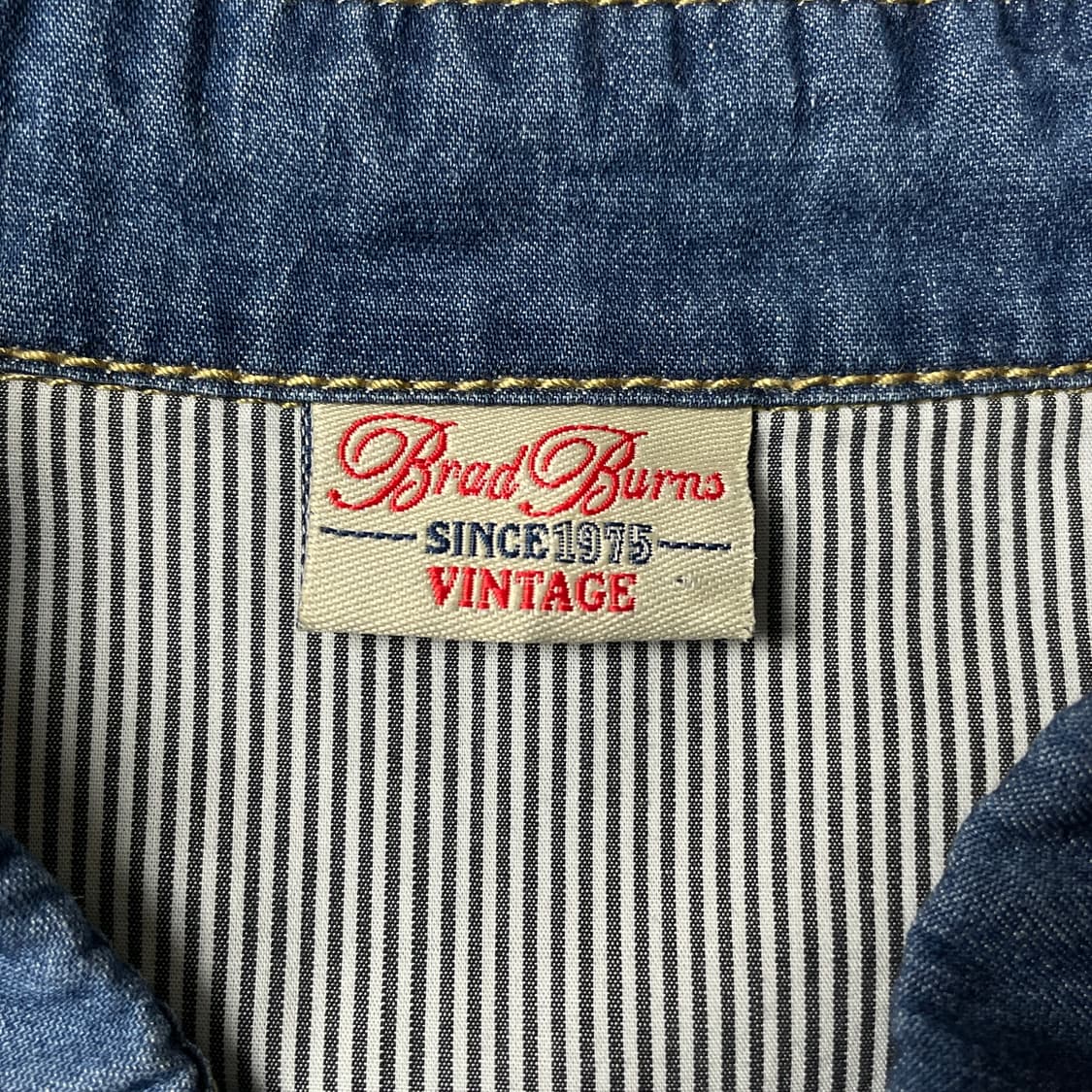 BURNS 빈티지 플랩포켓 코튼 데님 셔츠 A00566 상품이미지9