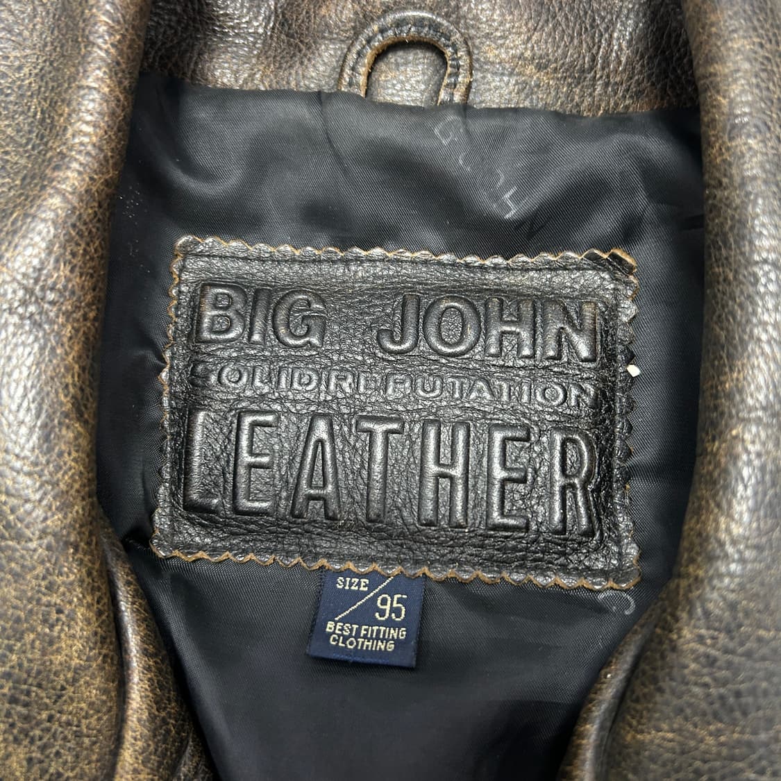 빅존 빈티지 바이커 소가죽 레더자켓(95) 상품이미지6