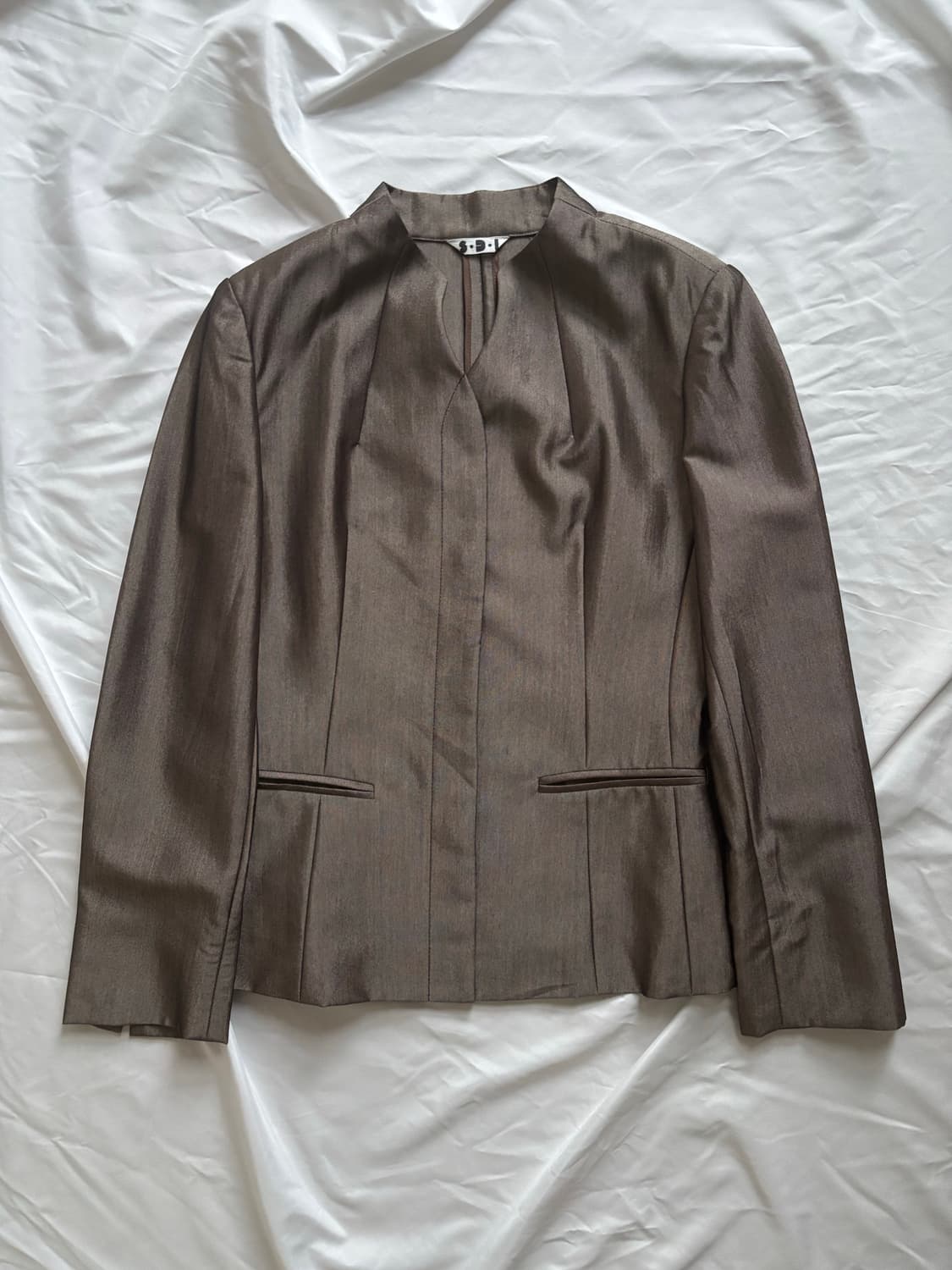 shimmery brown jacket/skirt set 상품이미지1