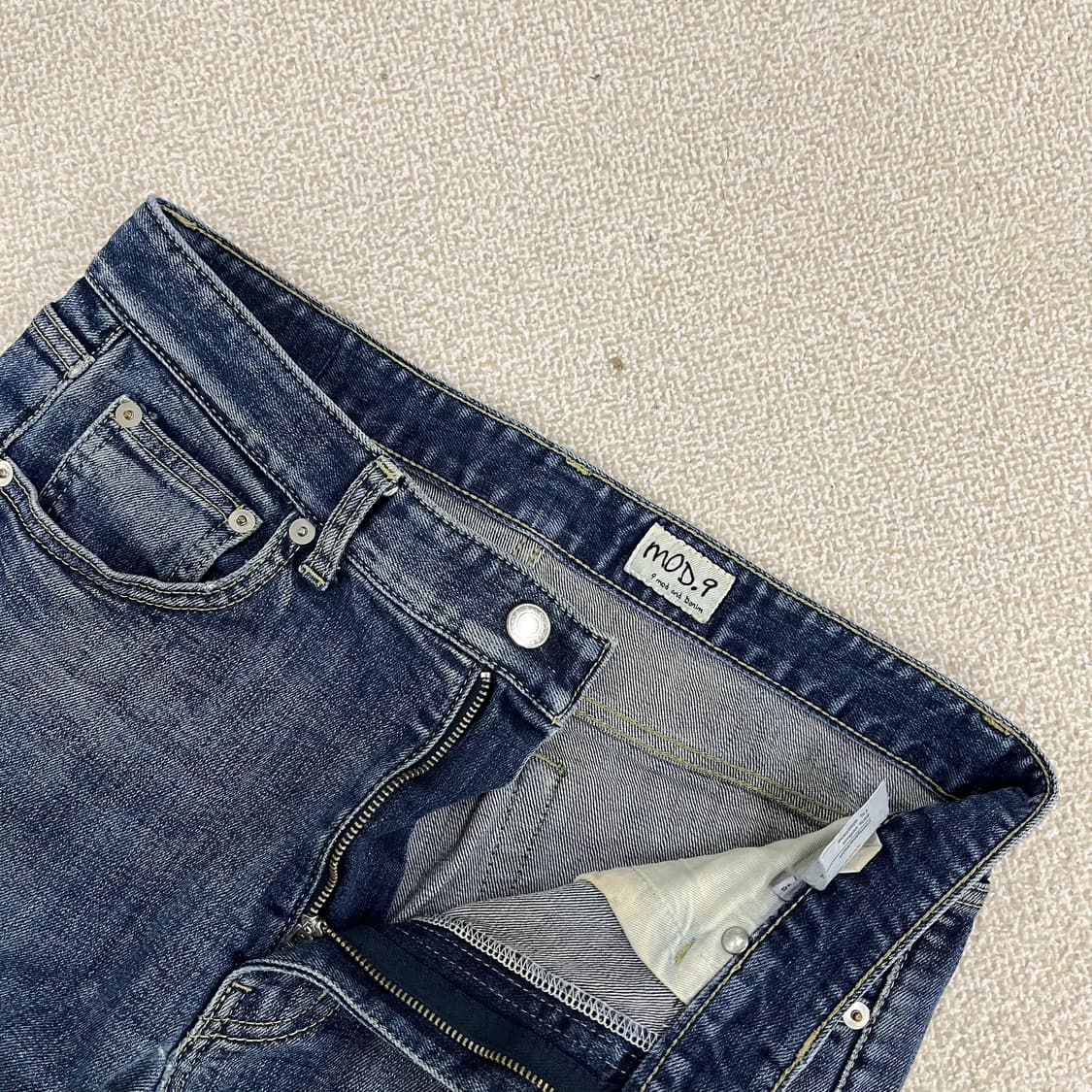 [30] 모드나인 펑크타운 크롭핏 데님 청바지 0105M1 상품이미지2