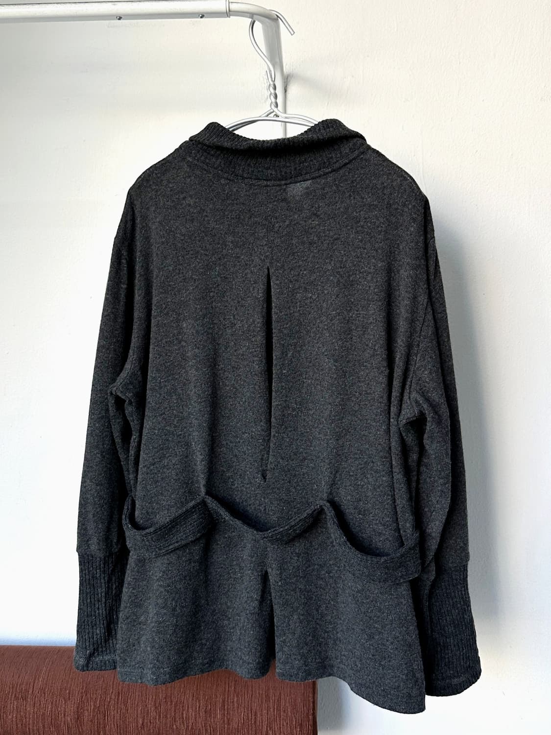 Fake belted finish design stretched knit 상품이미지4