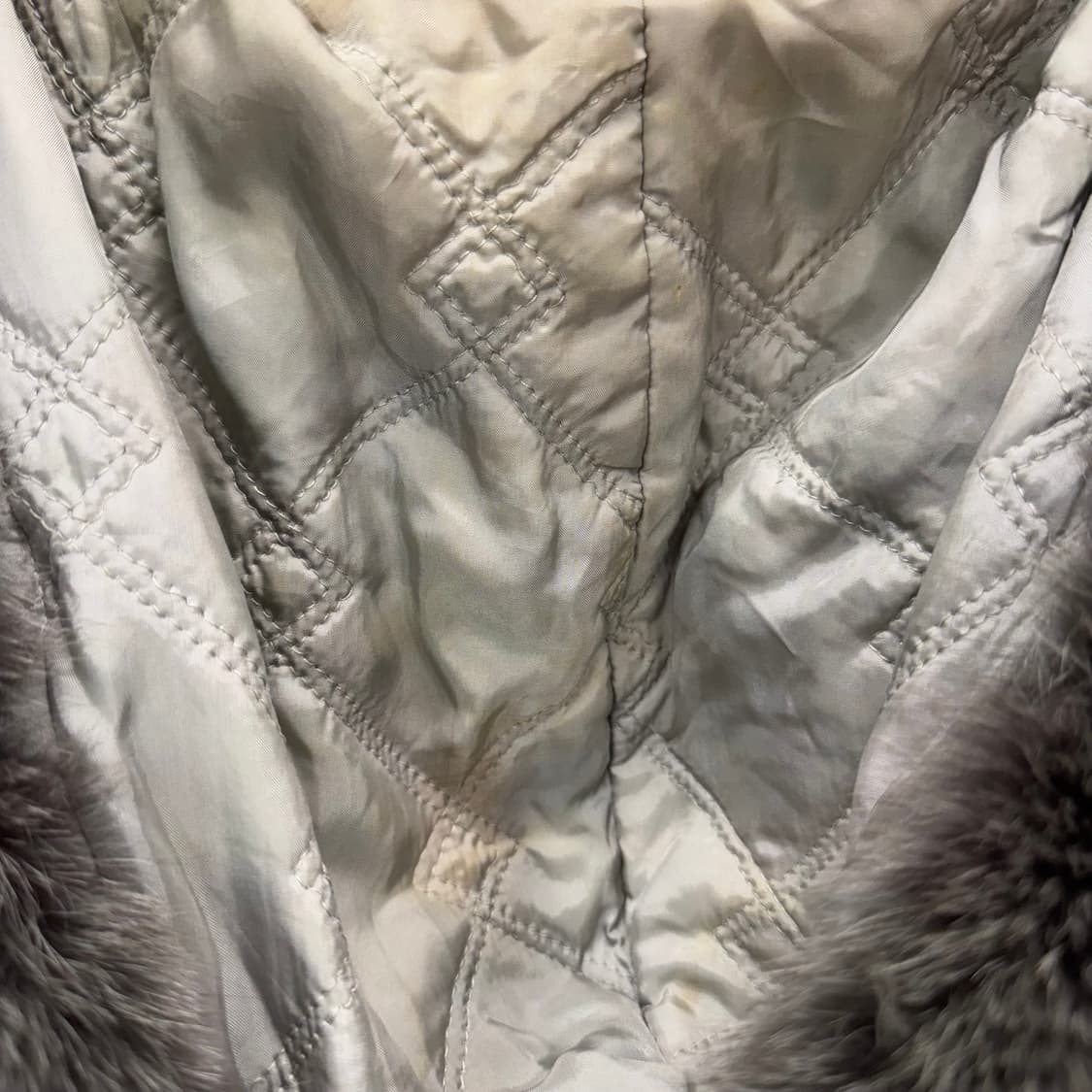 90s 버버리 폭스퍼 후드 롱파카 코트 자켓 민트 상품이미지10