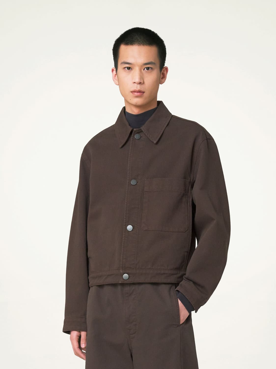 르메르 23fw 박시 트러커 데님 자켓 브라운 / 46 상품이미지4