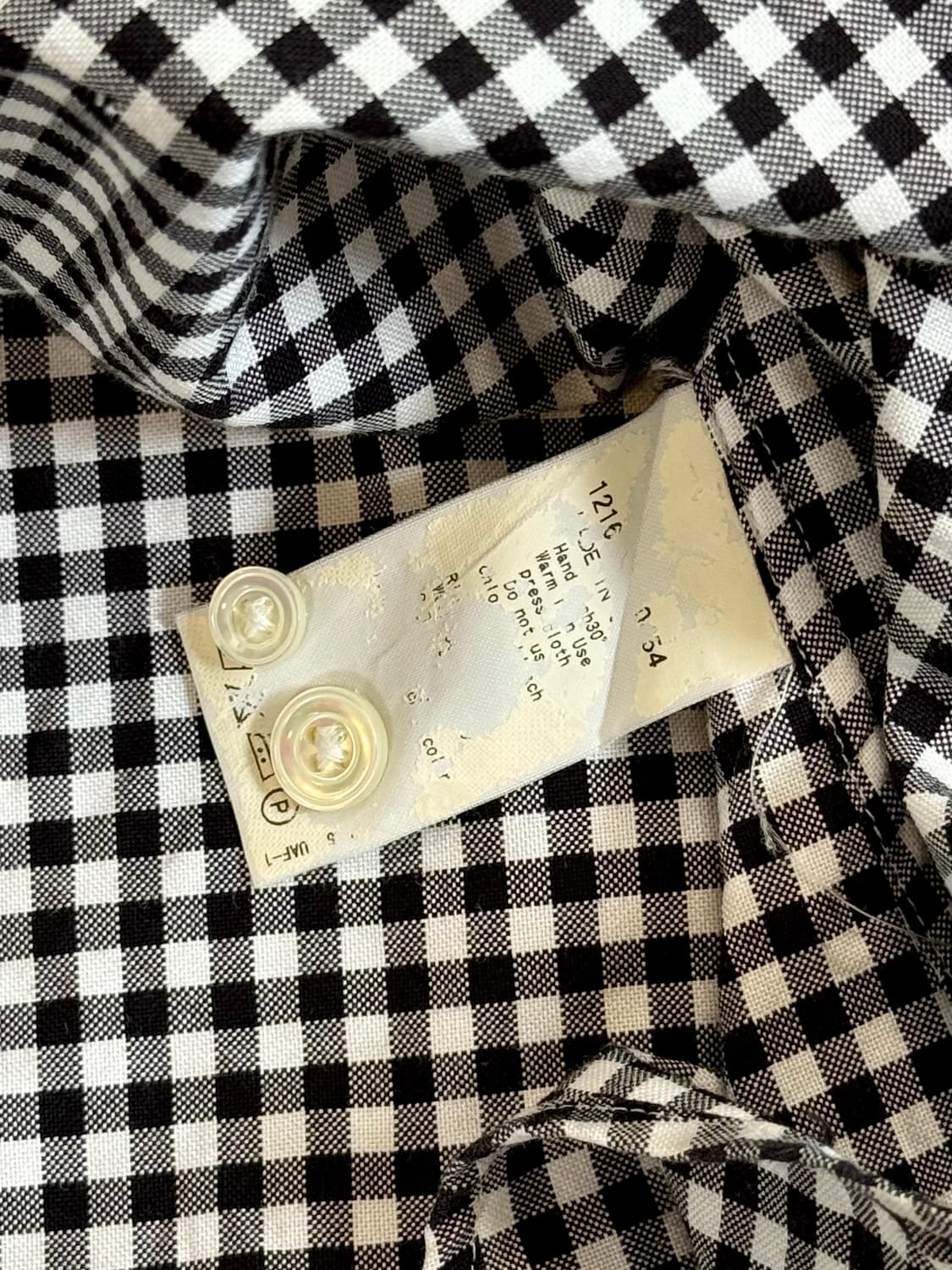 유나이티드 애로우즈 우먼즈 깅엄체크 하프셔츠  상품이미지4