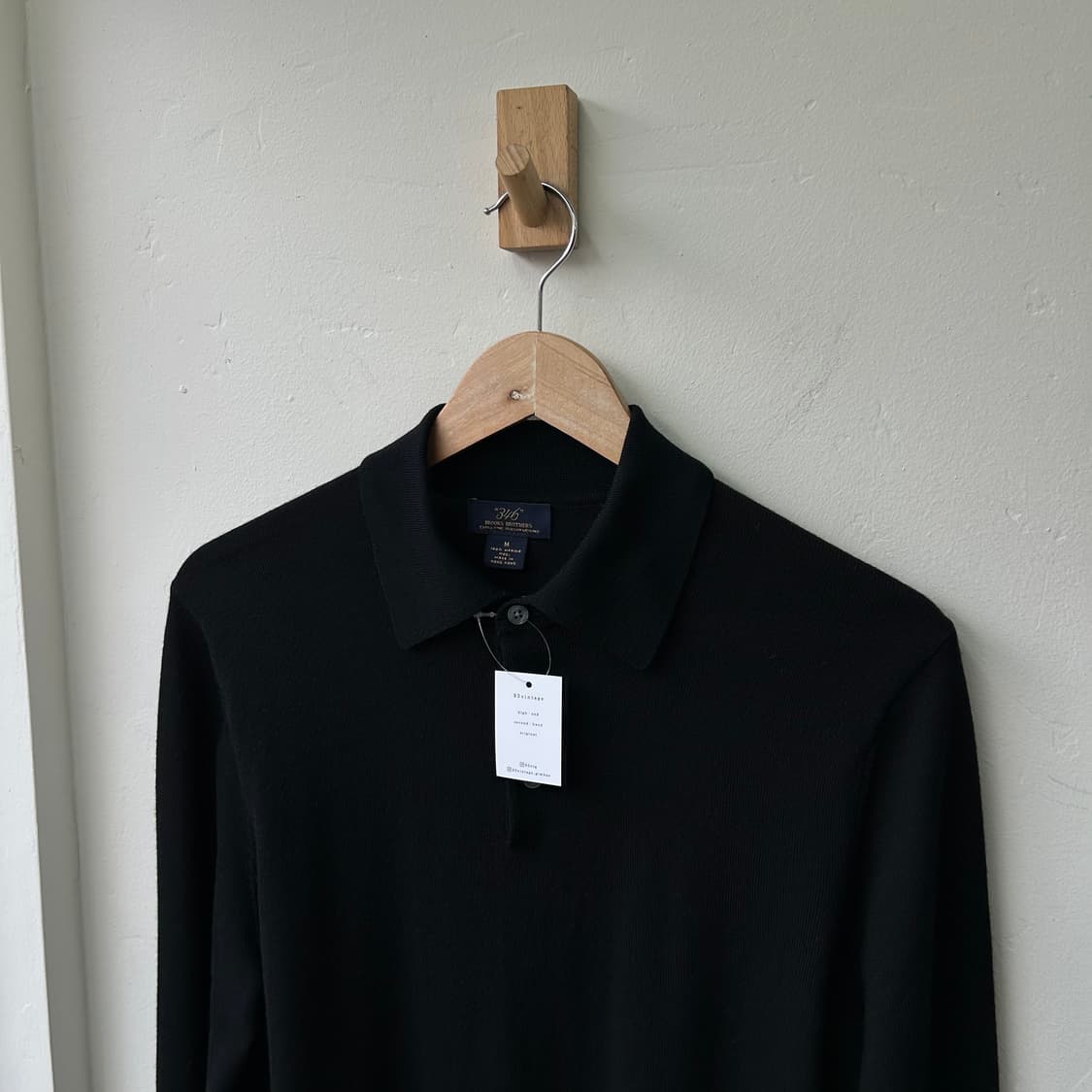 15749 - 브룩스 브라더스 카라 니트 블랙 상품이미지1