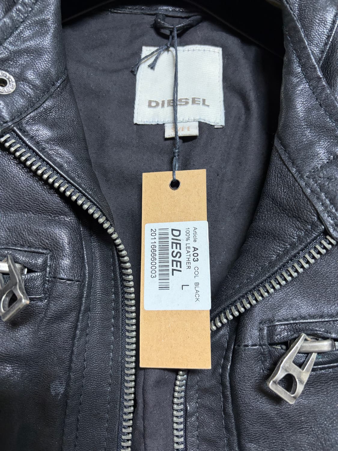 디젤 양가죽 라이더 자켓 상품이미지2