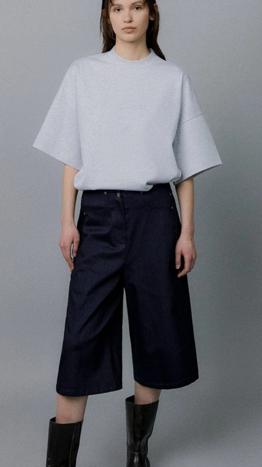 새상품) 에핑글러 오발하프데님 M 상품이미지3