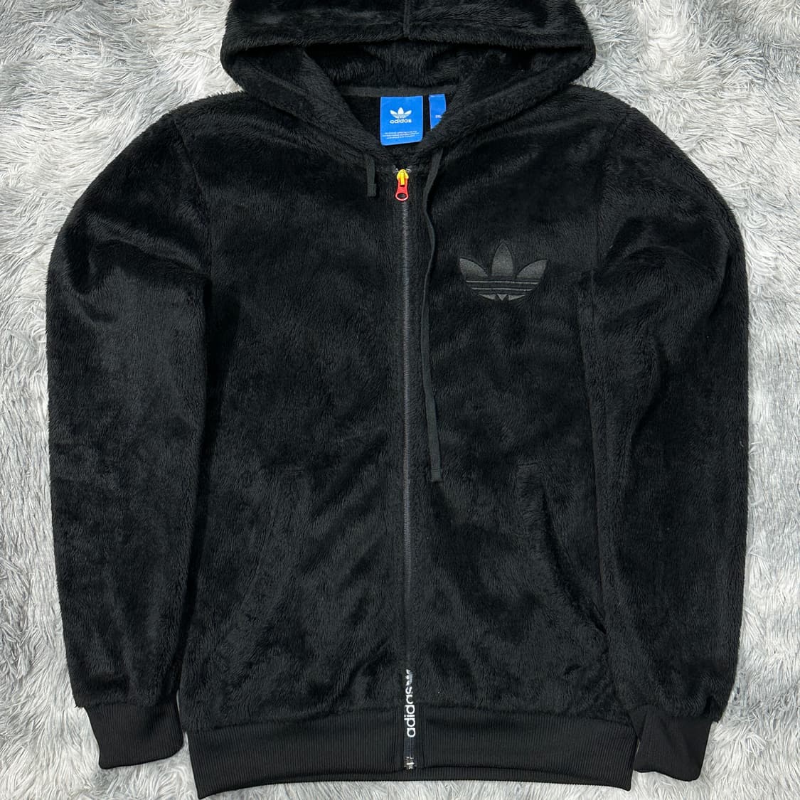 아디다스 양털 블랙 후드집업   상품이미지1