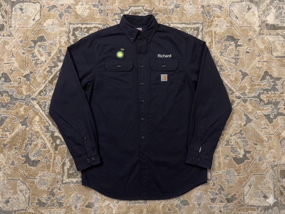 [칼하트] BP 정유사 패치 네이비 워크 셔츠 M 상품이미지2
