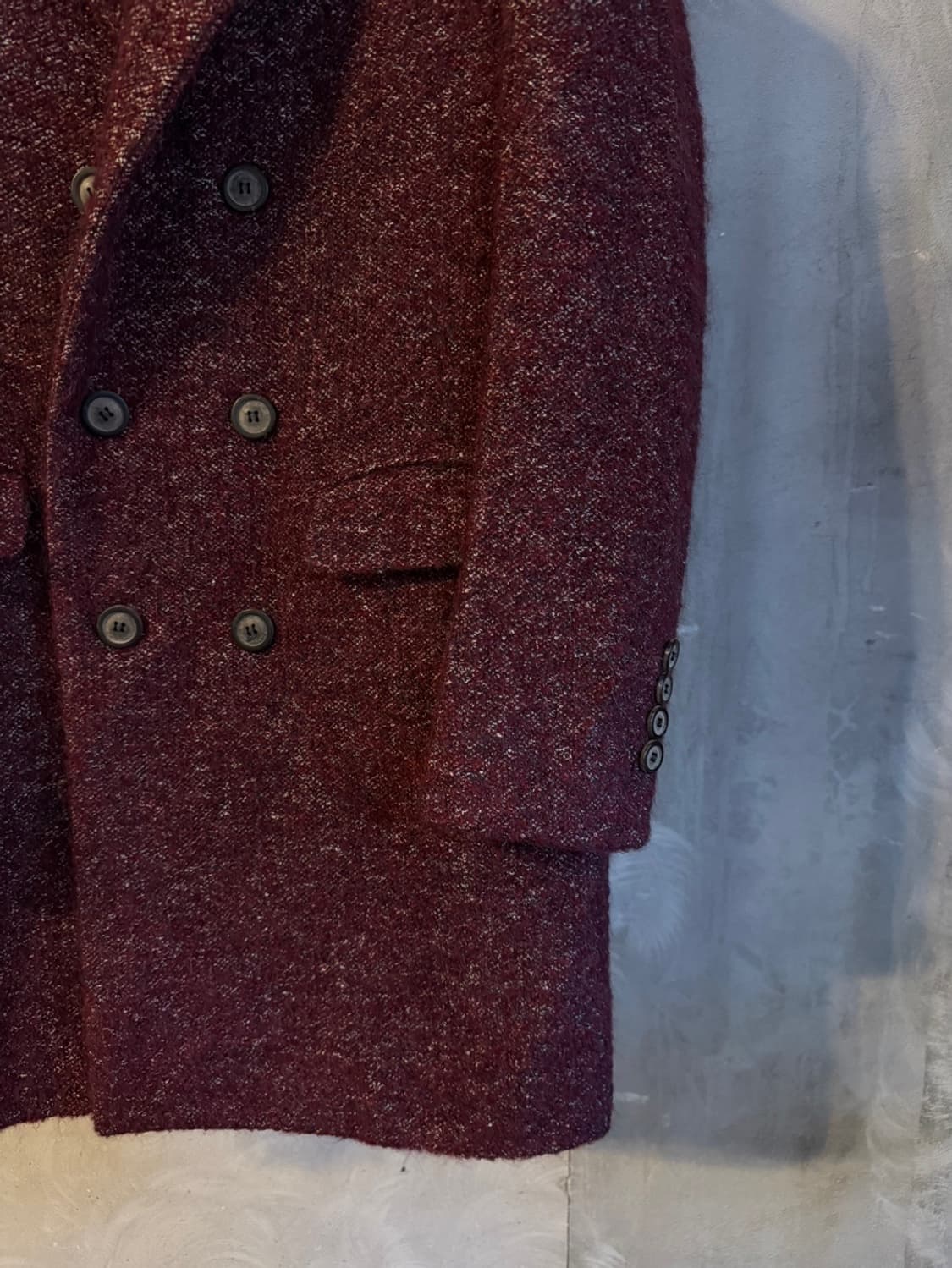 솔리드옴므 모헤어 더블 브레스티드 코트 슬림100 상품이미지5