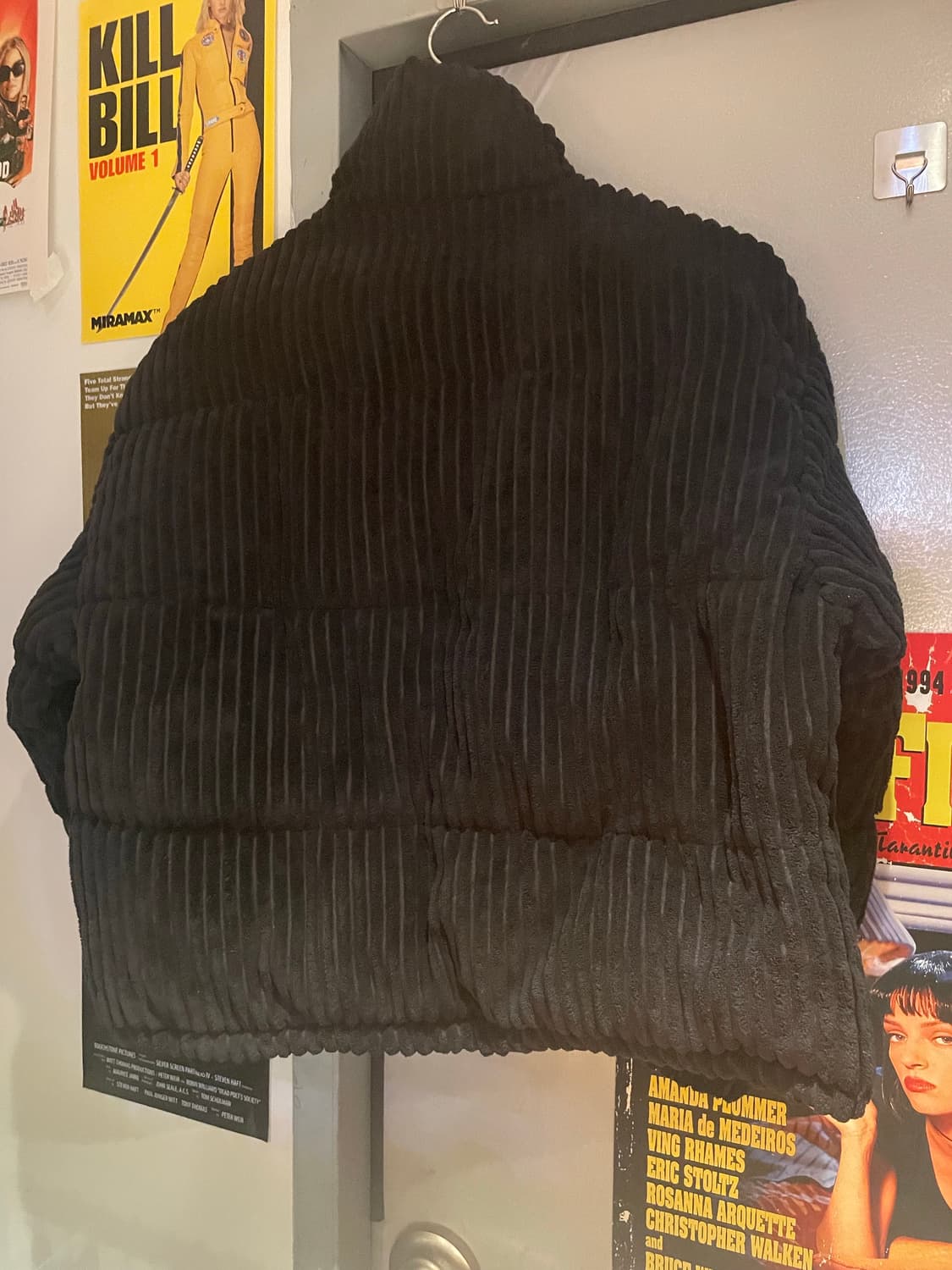 miss yu 블랙 코듀로이 숏패딩 상품이미지3