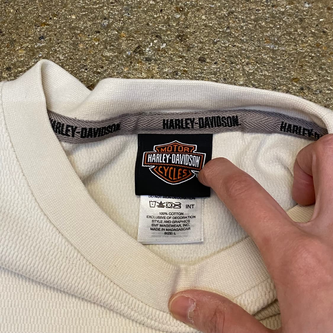 미국 빈티지 할리데이비슨 탄탄 와플 펀칭티셔츠 락티셔츠 반팔티 상품이미지3