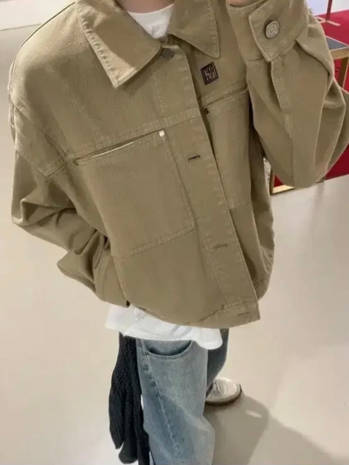 우영미 크롭 데님 자켓 50 상품이미지1