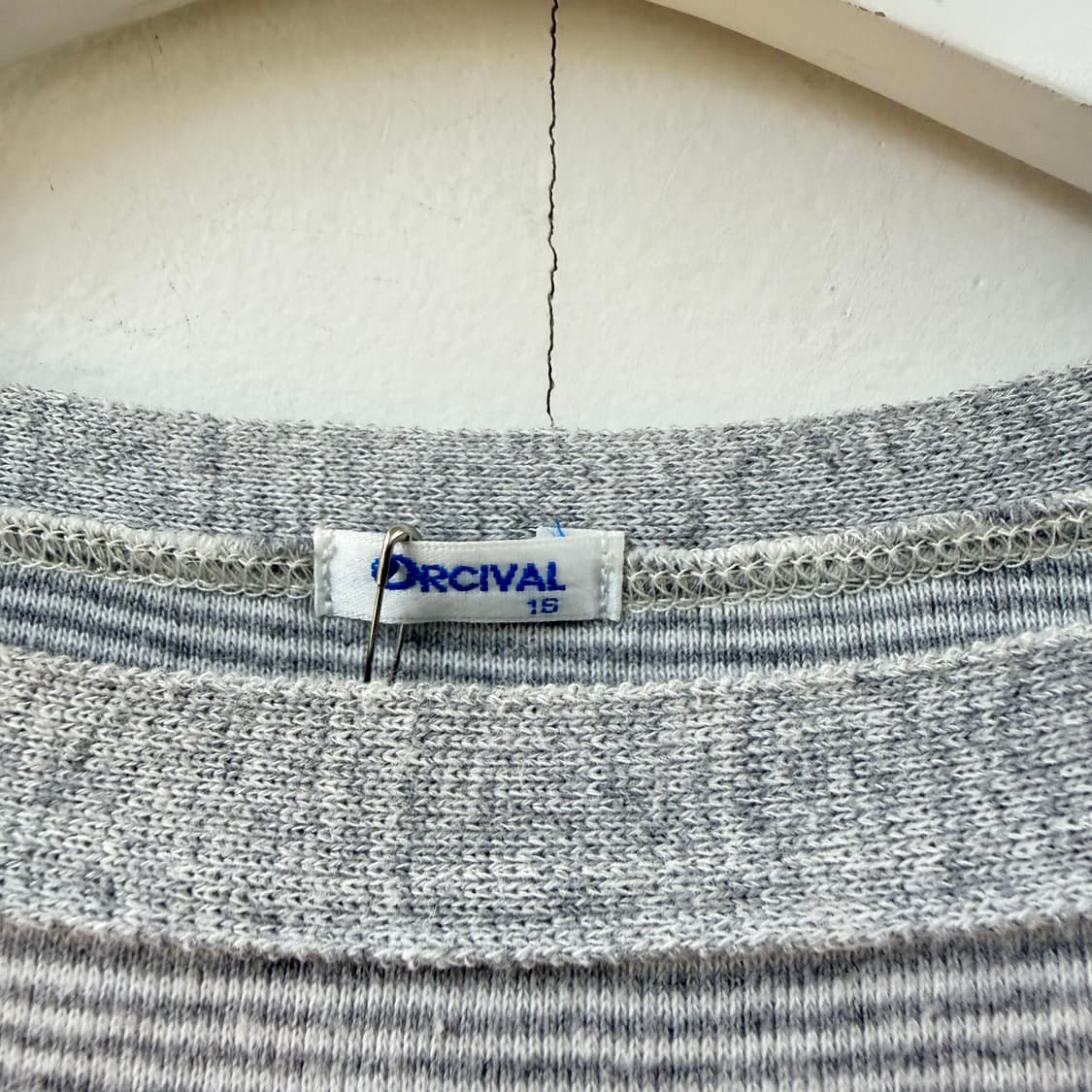 오르치발 스트라이프 보트넥 코튼 긴팔티셔츠 상품이미지6