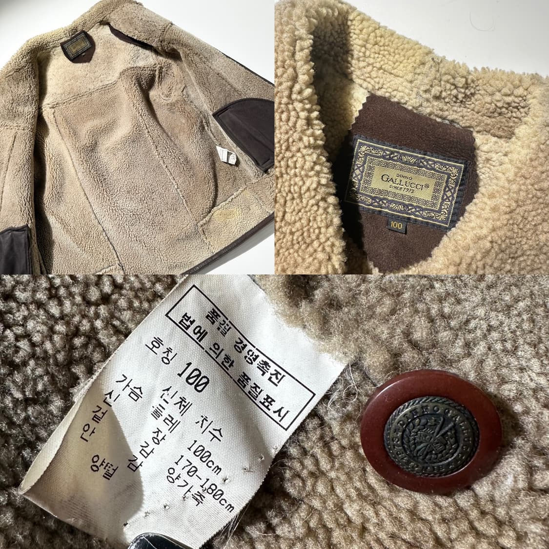 Gallucci 램스킨 시어링 무스탕 싱글 자켓 상품이미지9