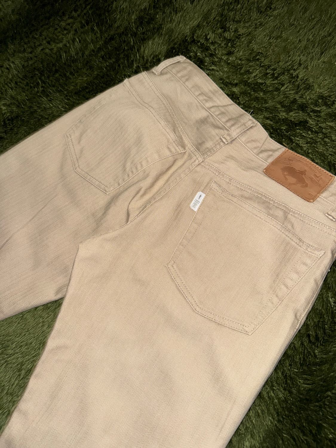 [2] 타케오 키쿠치 헤링본 5포켓 코튼 팬츠 베이지 상품이미지8