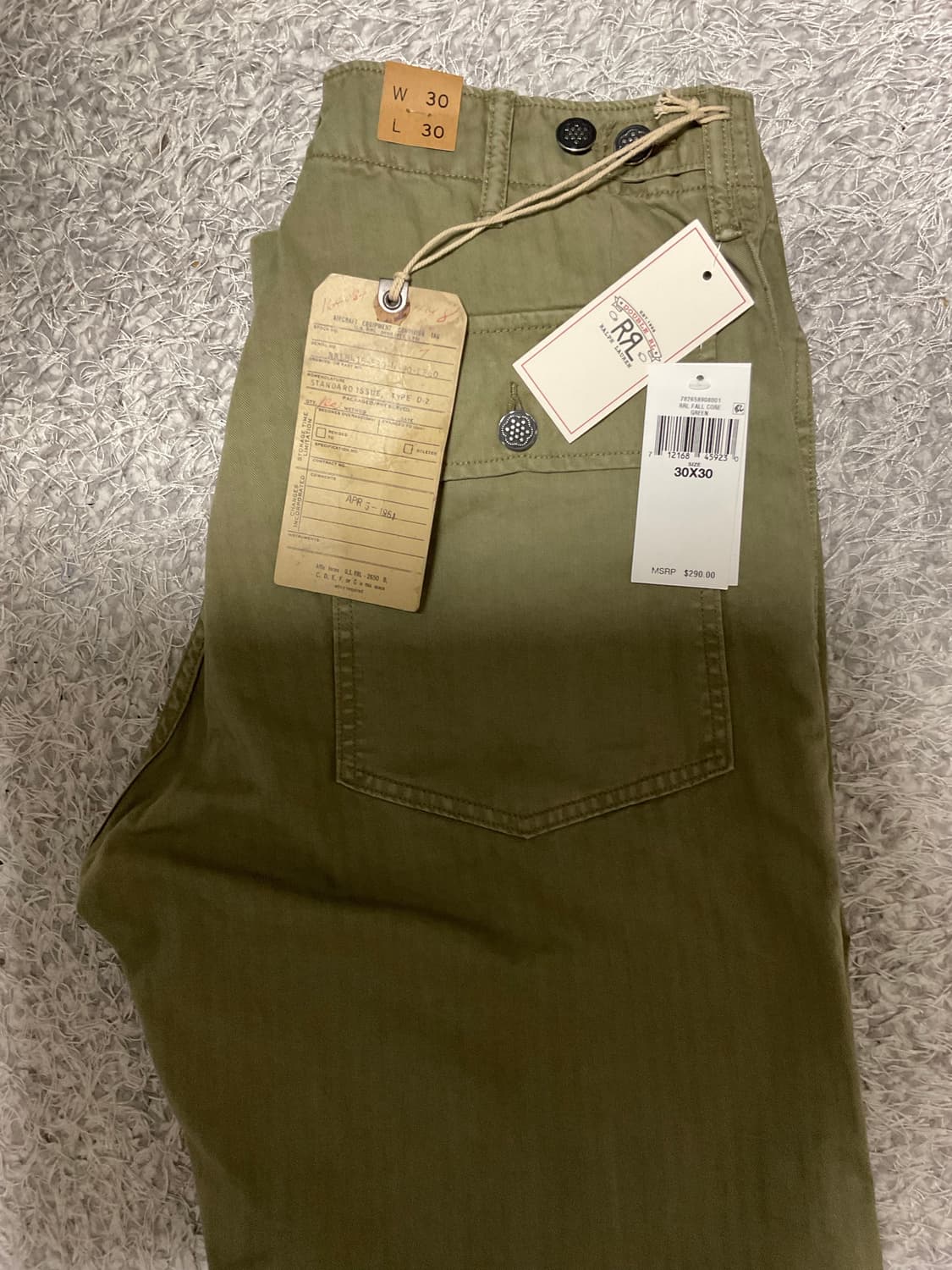 RRL 더블알엘 헤링본 퍼티그 팬츠 30x30 상품이미지1