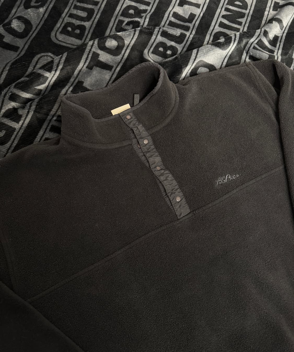 엘엘 빈 쿼터 스냅 티 플리스 풀오버 블랙 메이드 인 유에스 에이 상품이미지3