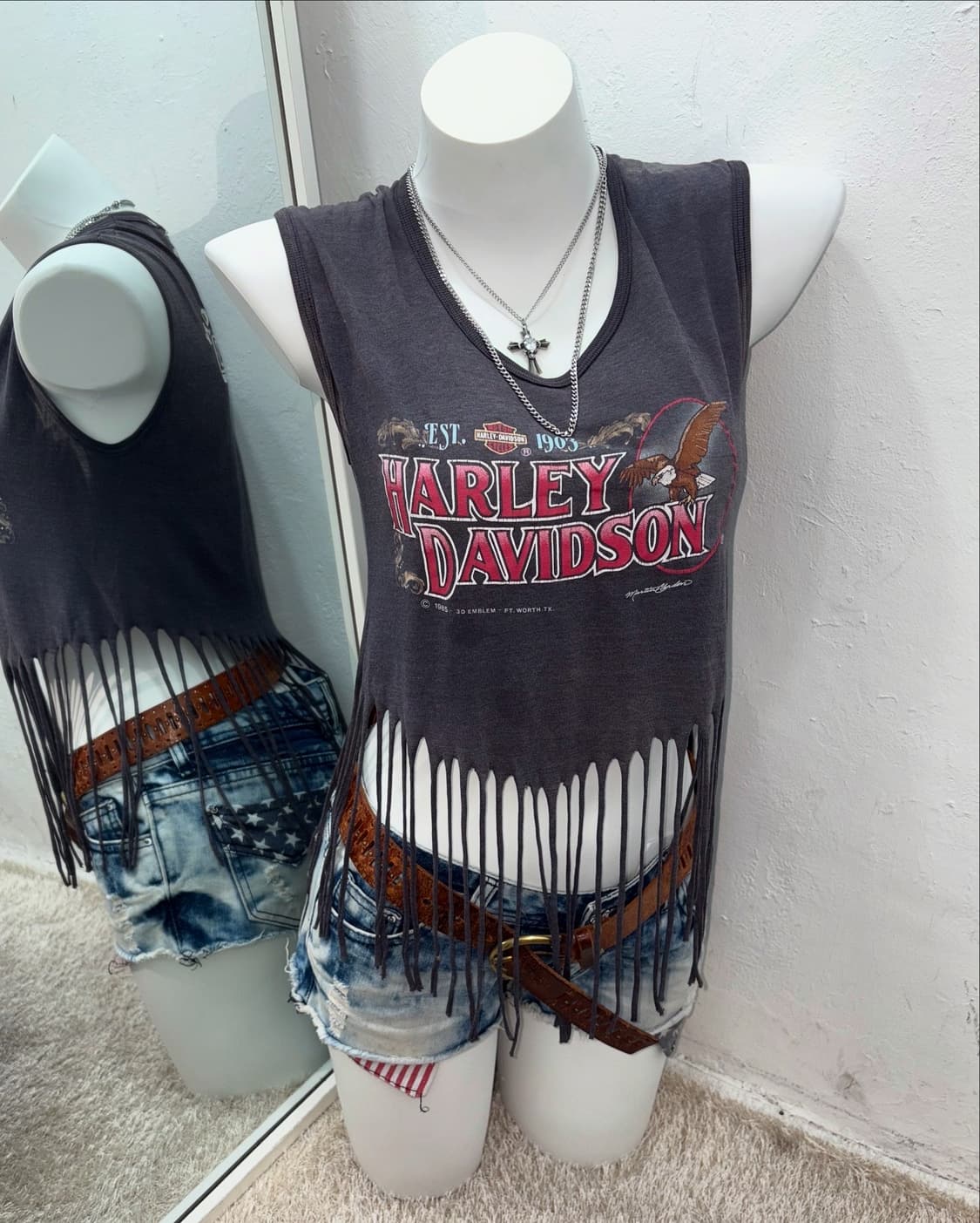 Harley Davidson 85s 할리데이비슨 프린지 탱크탑 상품이미지1